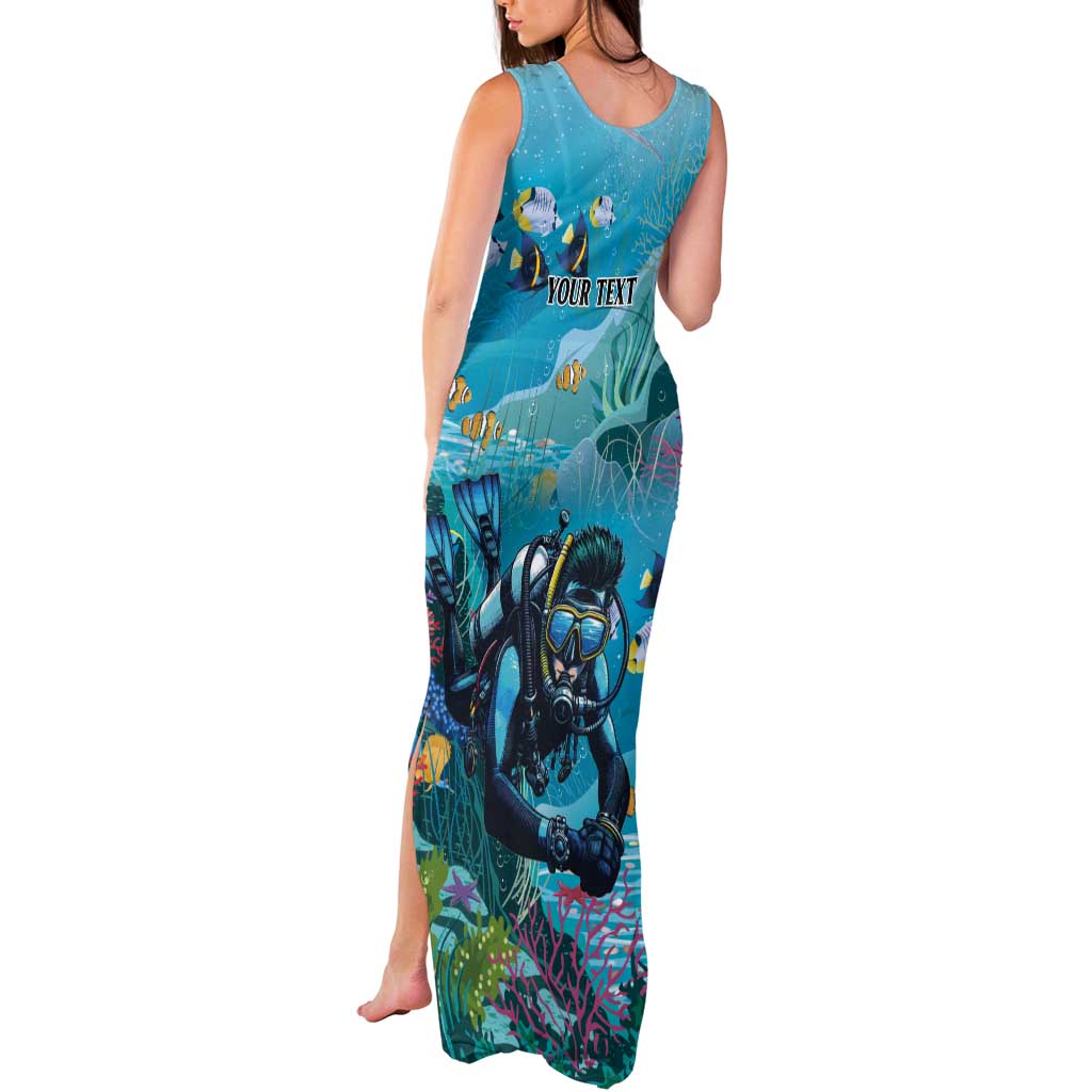 Personalized Scuba Diving Tank Maxi Dress Explore The Depths Discover Yourself - Wonder Print Shop