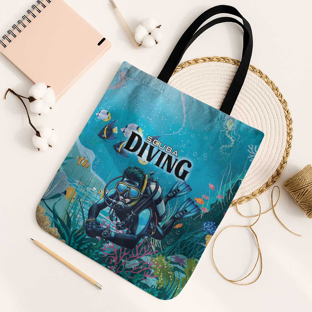 Scuba Diving Tote Bag Explore The Depths Discover Yourself - Wonder Print Shop