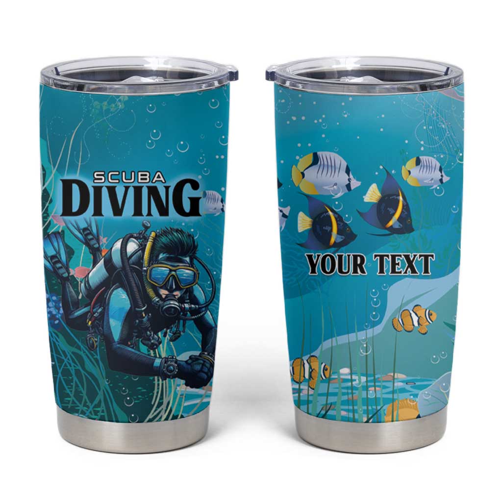 Personalized Scuba Diving Tumbler Cup Explore The Depths Discover Yourself - Wonder Print Shop