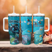 Personalized Scuba Diving Tumbler With Handle Explore The Depths Discover Yourself - Wonder Print Shop
