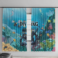 Scuba Diving Window Curtain Explore The Depths Discover Yourself - Wonder Print Shop