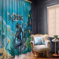 Scuba Diving Window Curtain Explore The Depths Discover Yourself - Wonder Print Shop