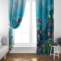 Scuba Diving Window Curtain Explore The Depths Discover Yourself - Wonder Print Shop