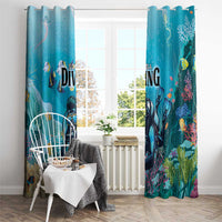 Scuba Diving Window Curtain Explore The Depths Discover Yourself - Wonder Print Shop