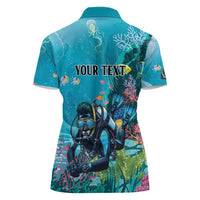 Personalized Scuba Diving Women Polo Shirt Explore The Depths Discover Yourself - Wonder Print Shop