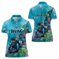 Personalized Scuba Diving Women Polo Shirt Explore The Depths Discover Yourself - Wonder Print Shop