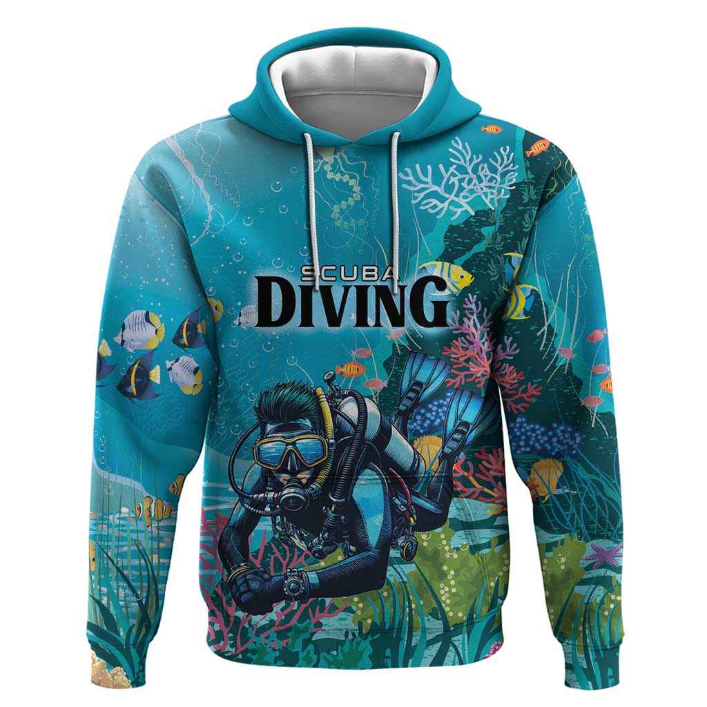 Personalized Scuba Diving Zip Hoodie Explore The Depths Discover Yourself - Wonder Print Shop