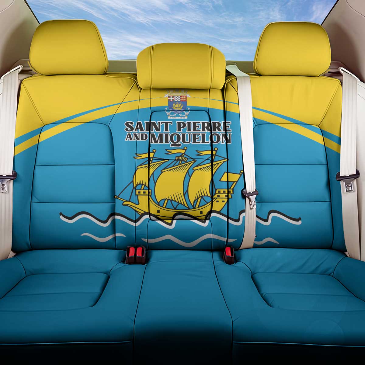 Saint Pierre and Miquelon Back Car Seat Cover A Mare Labor - Wonder Print Shop
