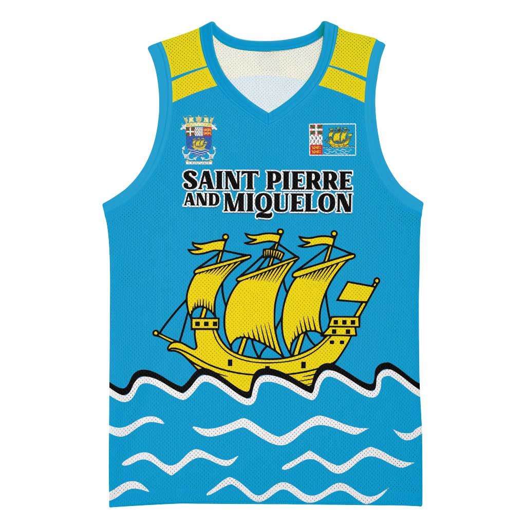 Personalized Saint Pierre and Miquelon Basketball Jersey A Mare Labor - Wonder Print Shop
