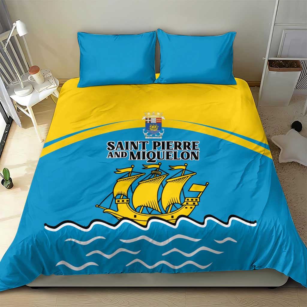 Saint Pierre and Miquelon Bedding Set A Mare Labor - Wonder Print Shop