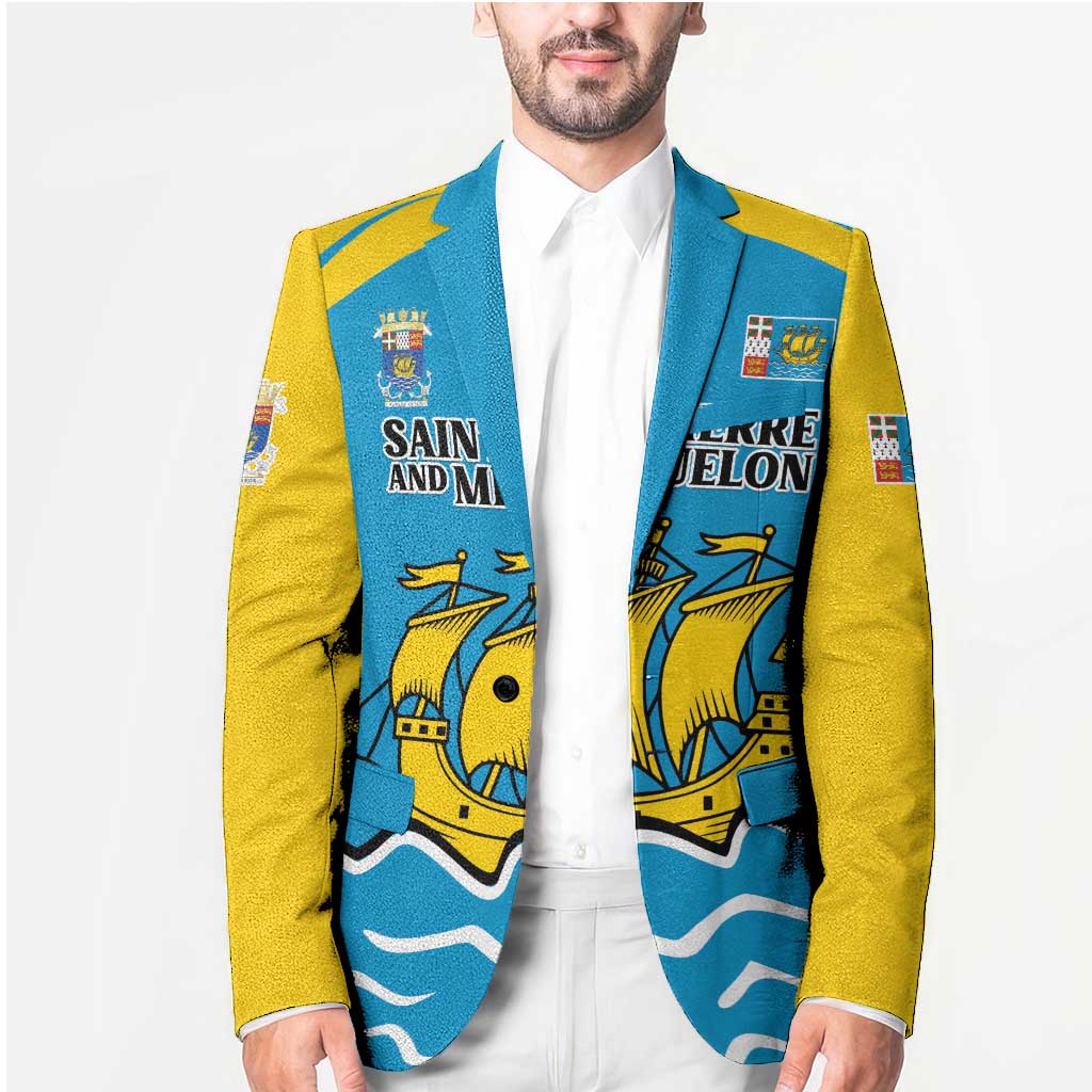 Personalized Saint Pierre and Miquelon Blazer A Mare Labor - Wonder Print Shop