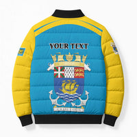 Personalized Saint Pierre and Miquelon Bomber Puffer Jacket A Mare Labor - Wonder Print Shop
