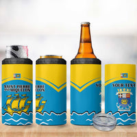 Personalized Saint Pierre and Miquelon 4 in 1 Can Cooler Tumbler A Mare Labor - Wonder Print Shop