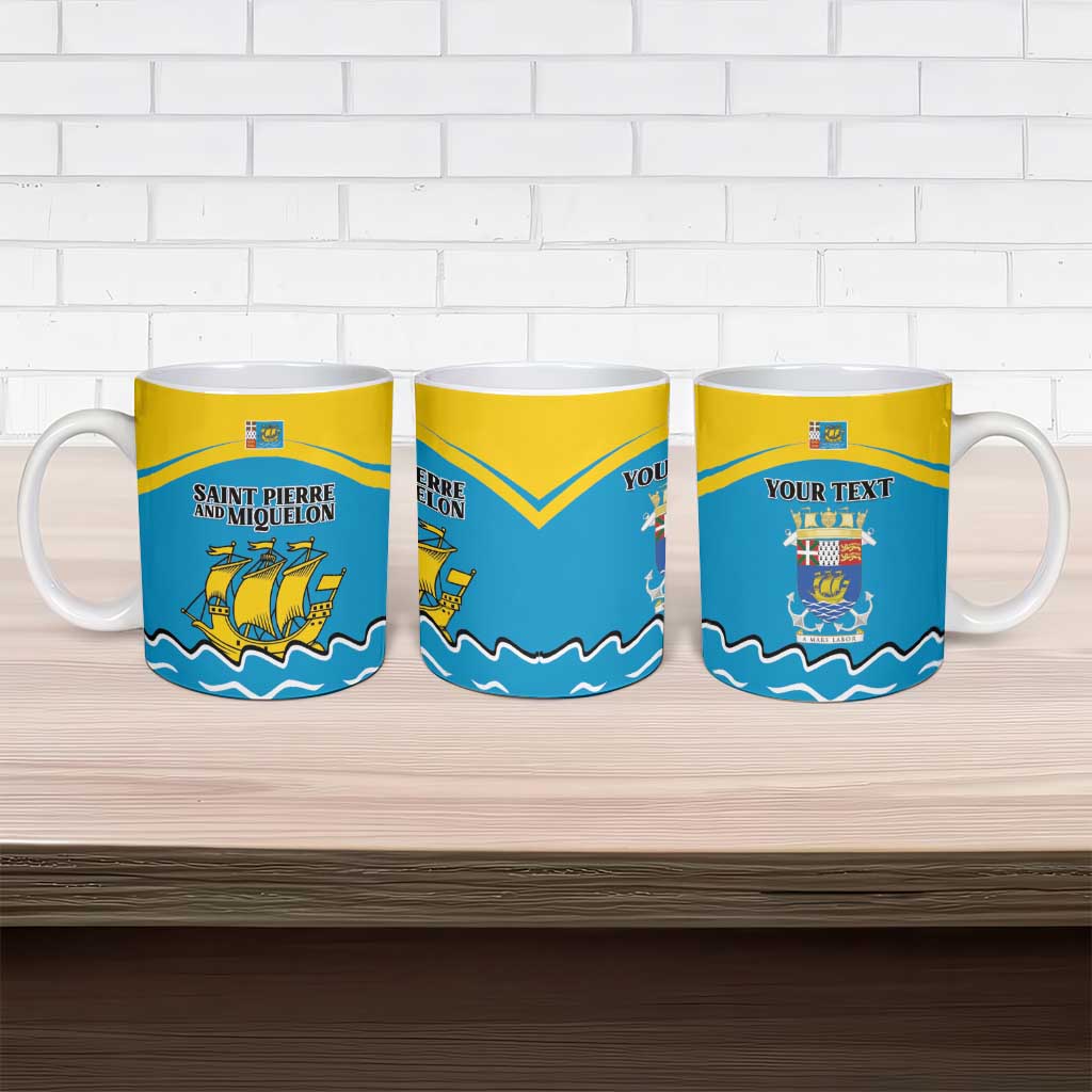 Personalized Saint Pierre and Miquelon Ceramic Mug A Mare Labor - Wonder Print Shop