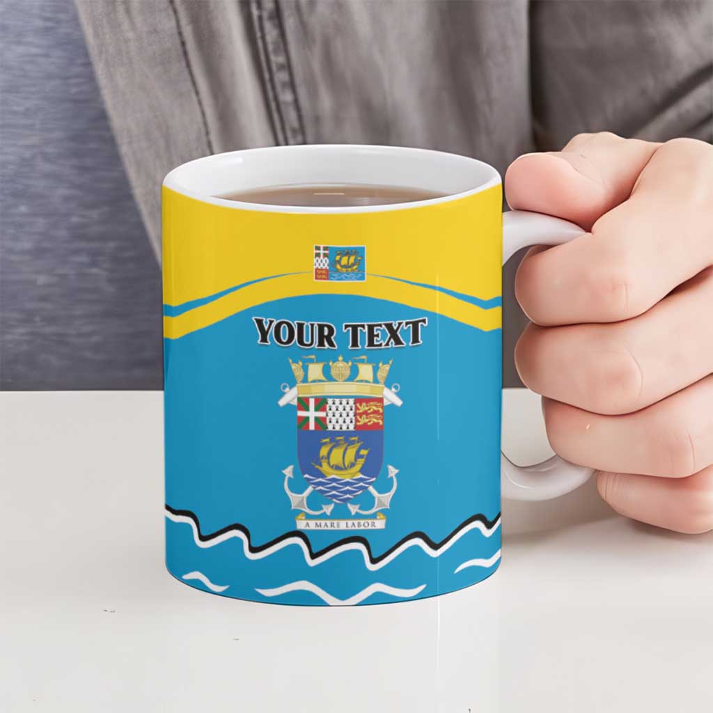 Personalized Saint Pierre and Miquelon Ceramic Mug A Mare Labor - Wonder Print Shop
