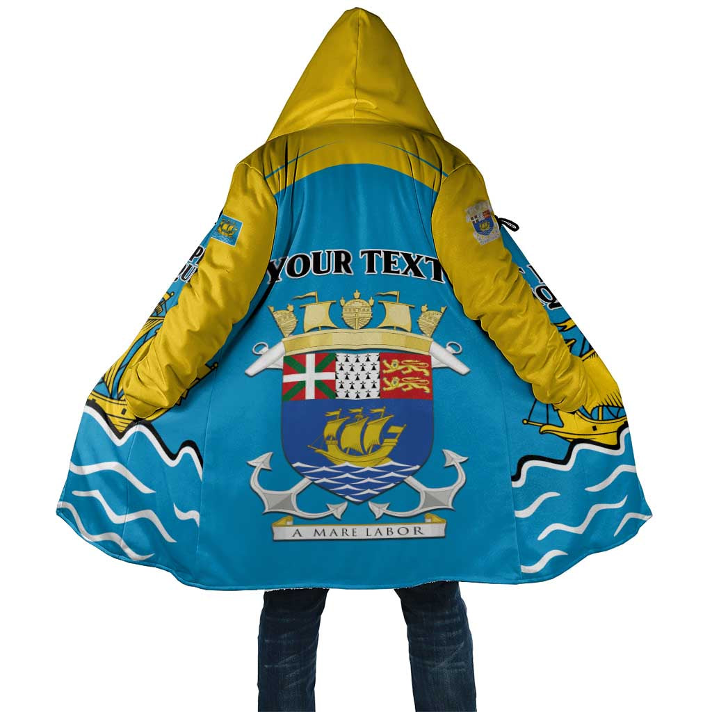 Personalized Saint Pierre and Miquelon Cloak A Mare Labor - Wonder Print Shop