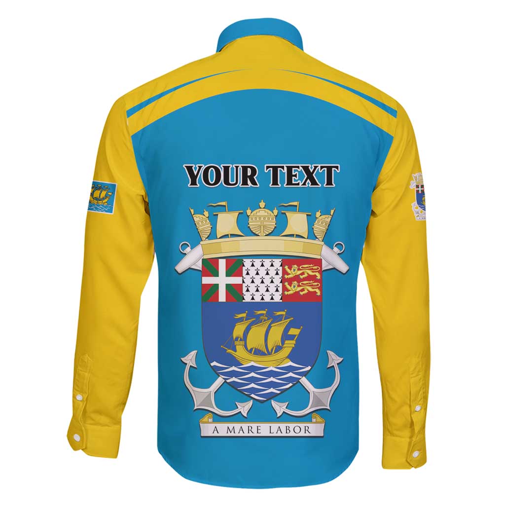 Personalized Saint Pierre and Miquelon Family Matching Long Sleeve Bodycon Dress and Hawaiian Shirt A Mare Labor - Wonder Print Shop