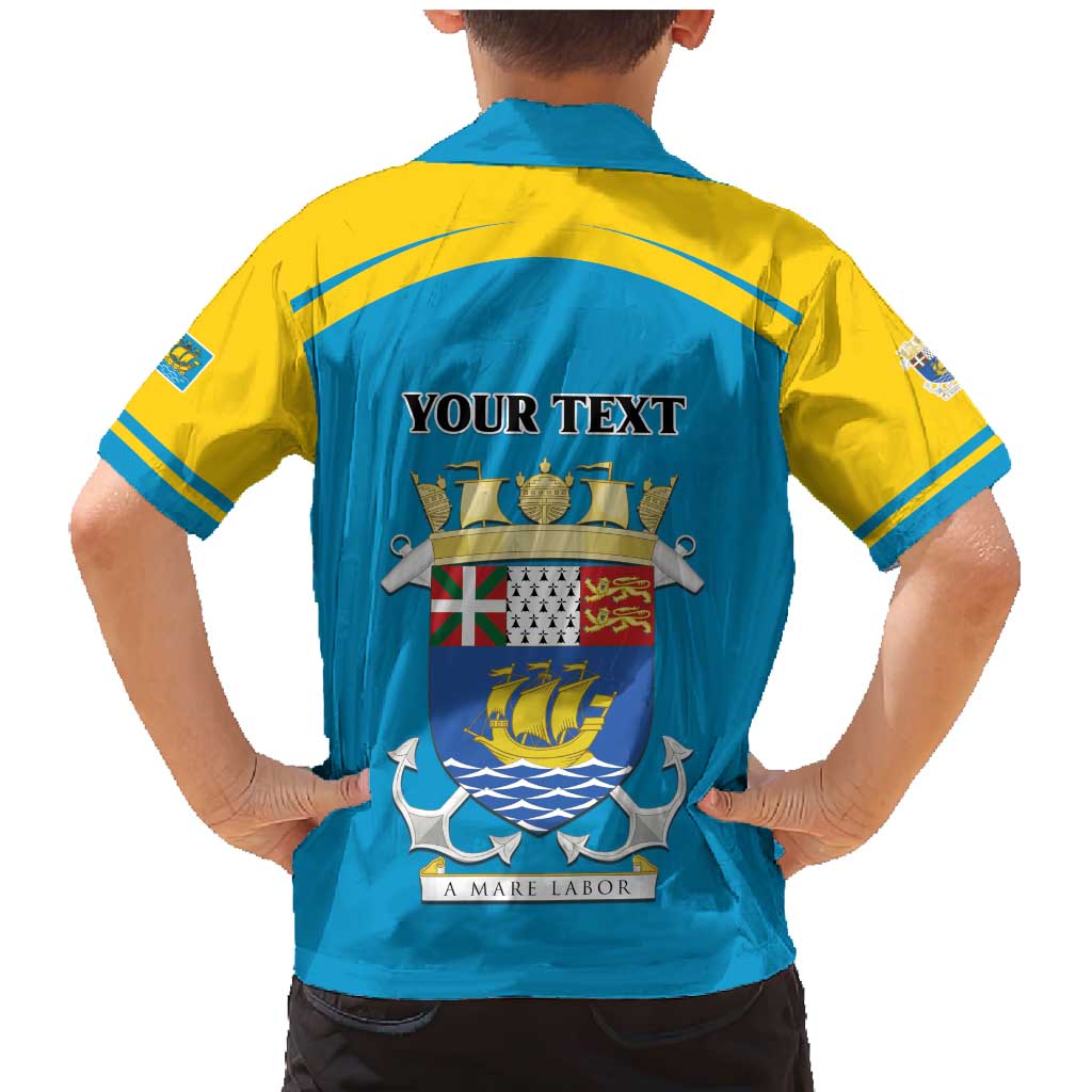 Personalized Saint Pierre and Miquelon Family Matching Mermaid Dress and Hawaiian Shirt A Mare Labor - Wonder Print Shop