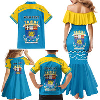 Personalized Saint Pierre and Miquelon Family Matching Mermaid Dress and Hawaiian Shirt A Mare Labor - Wonder Print Shop