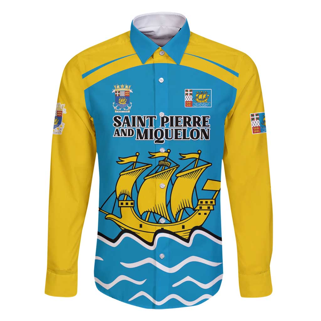 Personalized Saint Pierre and Miquelon Family Matching Mermaid Dress and Hawaiian Shirt A Mare Labor - Wonder Print Shop