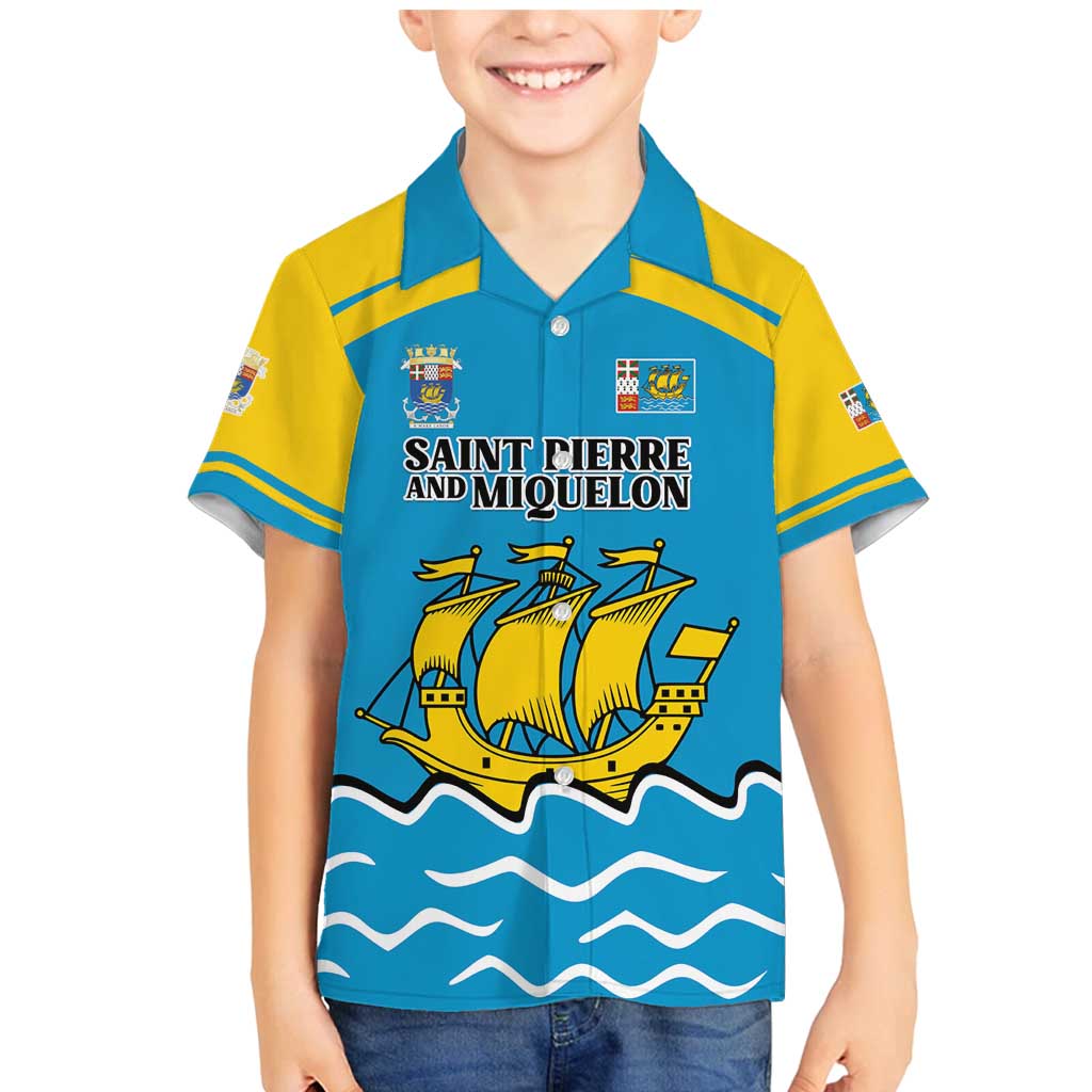 Personalized Saint Pierre and Miquelon Family Matching Mermaid Dress and Hawaiian Shirt A Mare Labor - Wonder Print Shop