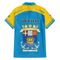 Personalized Saint Pierre and Miquelon Family Matching Off The Shoulder Long Sleeve Dress and Hawaiian Shirt A Mare Labor - Wonder Print Shop