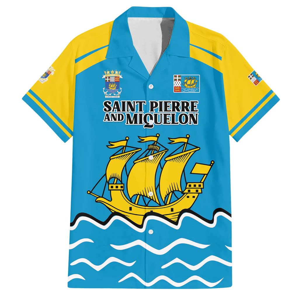 Personalized Saint Pierre and Miquelon Family Matching Puletasi and Hawaiian Shirt A Mare Labor - Wonder Print Shop