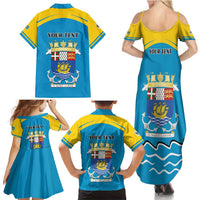 Personalized Saint Pierre and Miquelon Family Matching Summer Maxi Dress and Hawaiian Shirt A Mare Labor - Wonder Print Shop