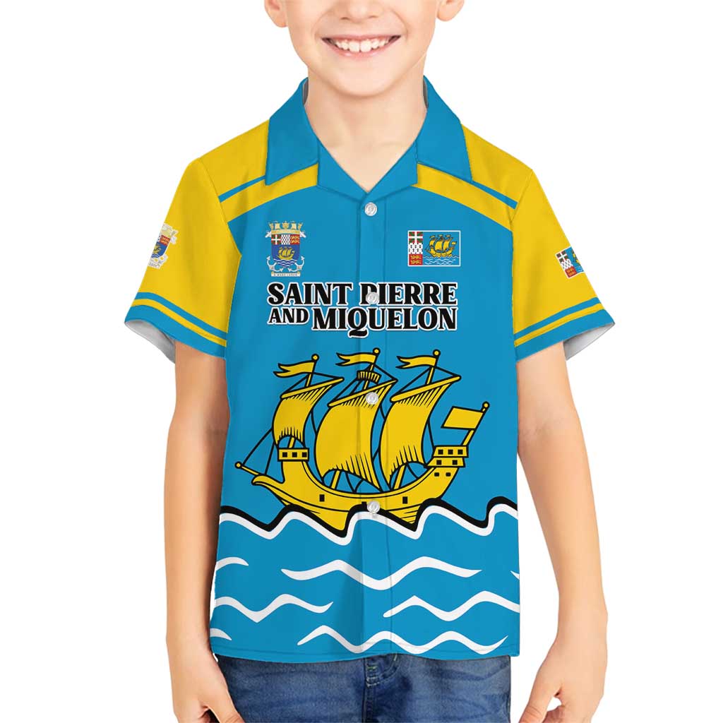 Personalized Saint Pierre and Miquelon Family Matching Tank Maxi Dress and Hawaiian Shirt A Mare Labor - Wonder Print Shop