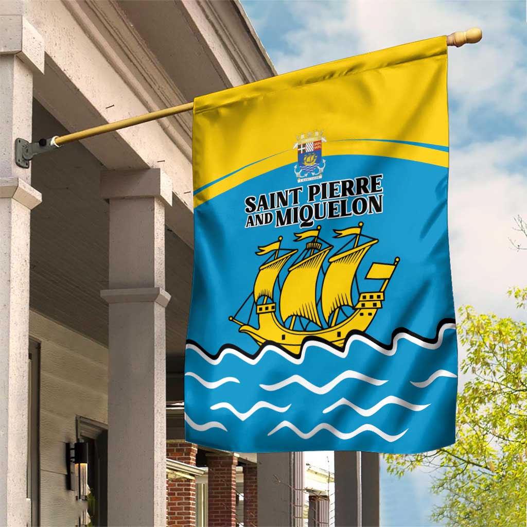 Saint Pierre and Miquelon Garden Flag A Mare Labor - Wonder Print Shop