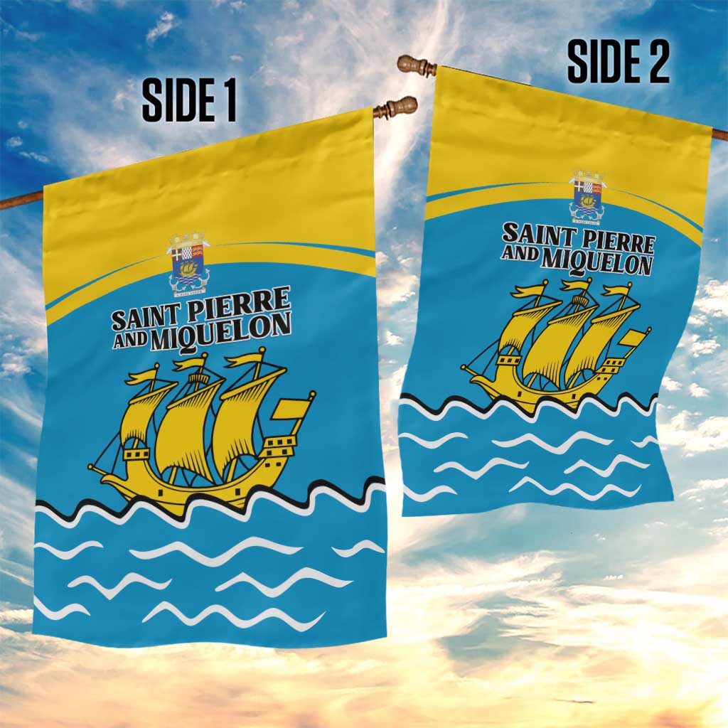 Saint Pierre and Miquelon Garden Flag A Mare Labor - Wonder Print Shop