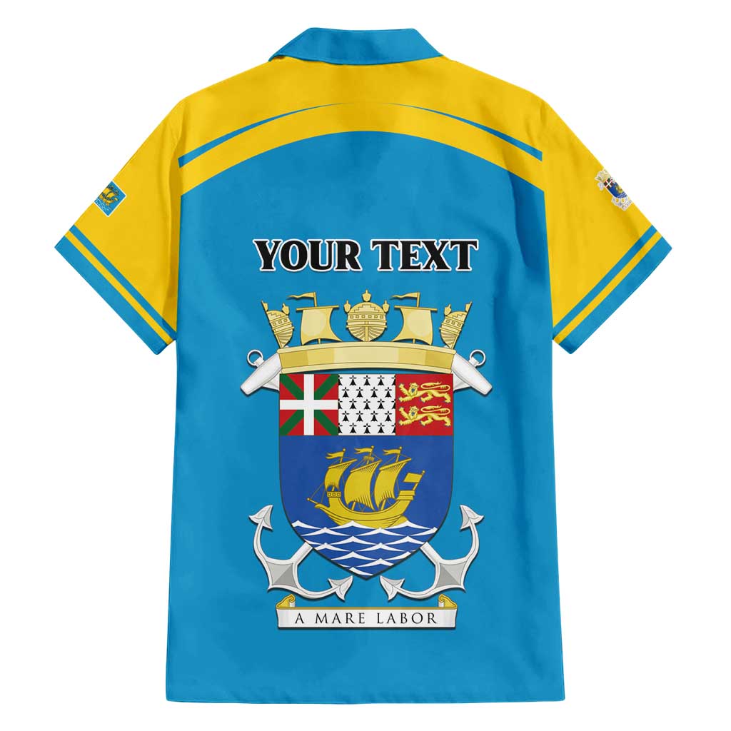 Personalized Saint Pierre and Miquelon Hawaiian Shirt A Mare Labor - Wonder Print Shop