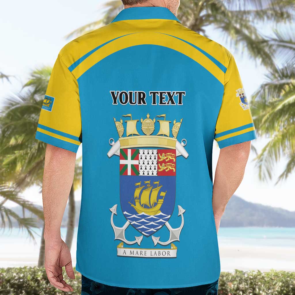 Personalized Saint Pierre and Miquelon Hawaiian Shirt A Mare Labor - Wonder Print Shop
