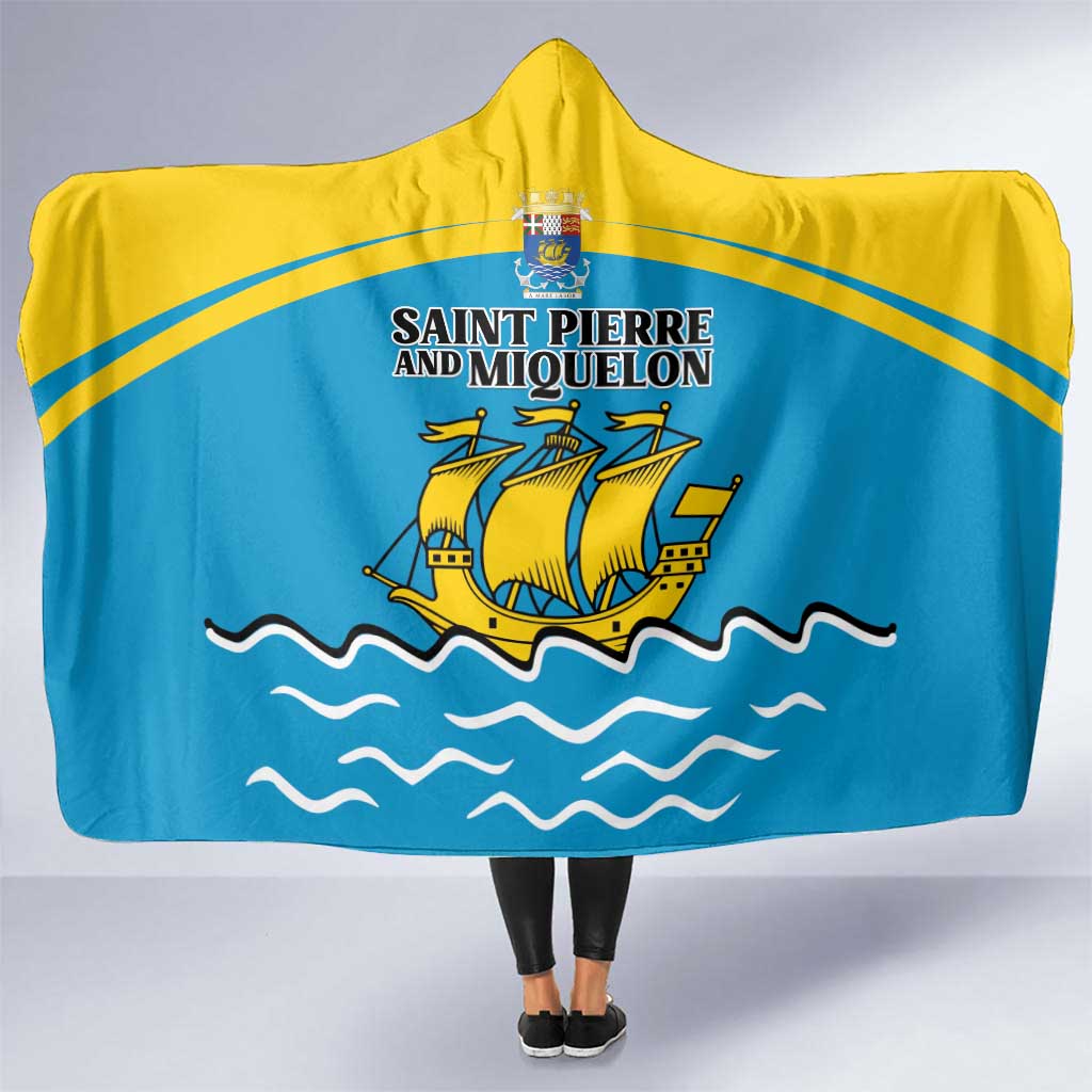 Saint Pierre and Miquelon Hooded Blanket A Mare Labor - Wonder Print Shop