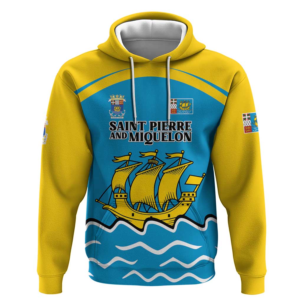 Personalized Saint Pierre and Miquelon Hoodie A Mare Labor - Wonder Print Shop