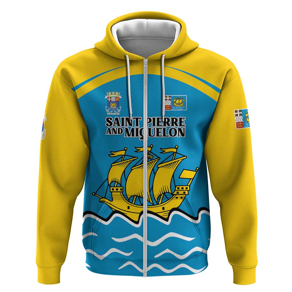 Personalized Saint Pierre and Miquelon Hoodie A Mare Labor - Wonder Print Shop