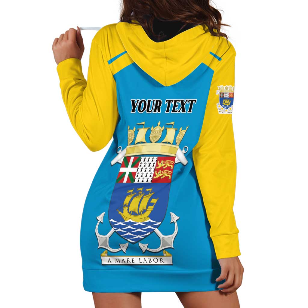 Personalized Saint Pierre and Miquelon Hoodie Dress A Mare Labor - Wonder Print Shop