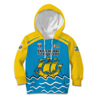 Personalized Saint Pierre and Miquelon Kid Hoodie A Mare Labor - Wonder Print Shop