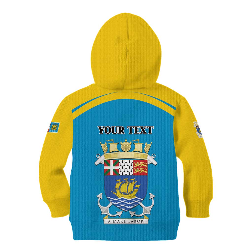 Personalized Saint Pierre and Miquelon Kid Hoodie A Mare Labor - Wonder Print Shop
