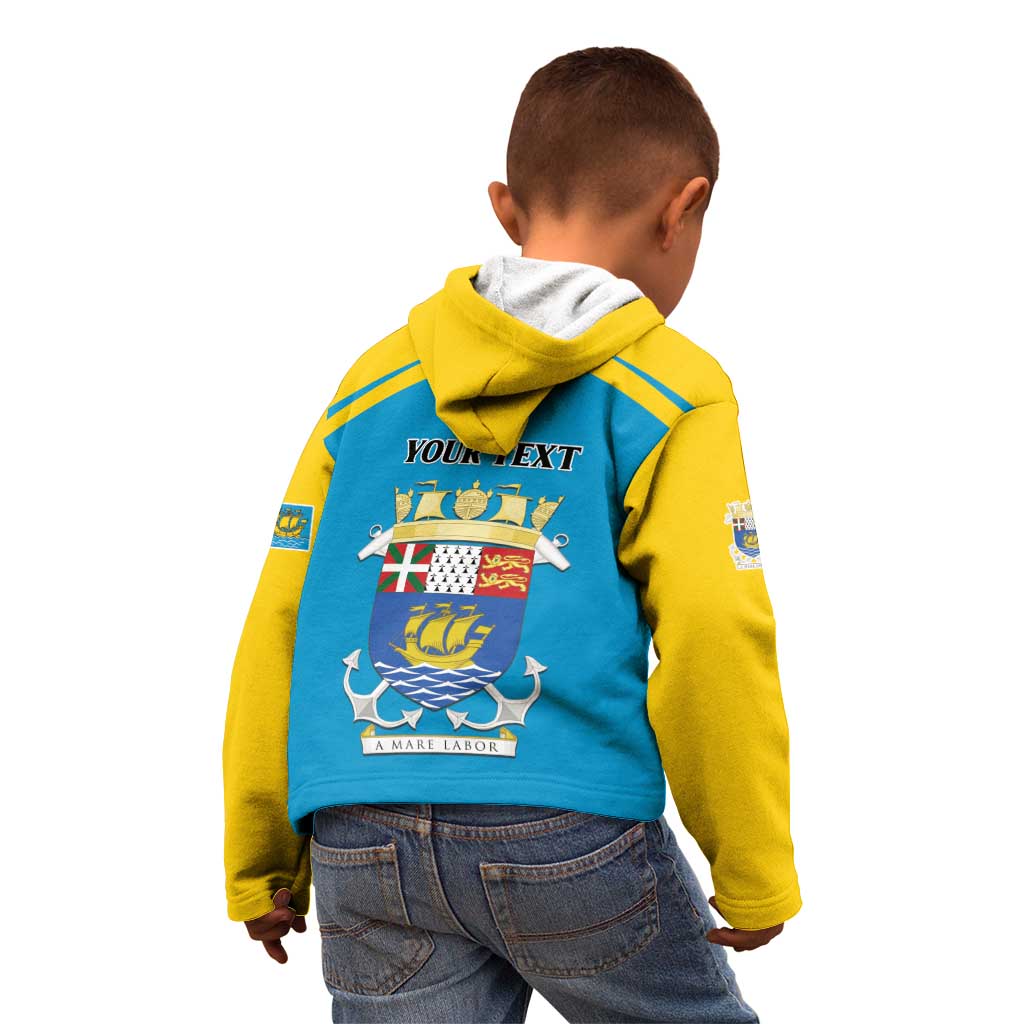 Personalized Saint Pierre and Miquelon Kid Hoodie A Mare Labor - Wonder Print Shop