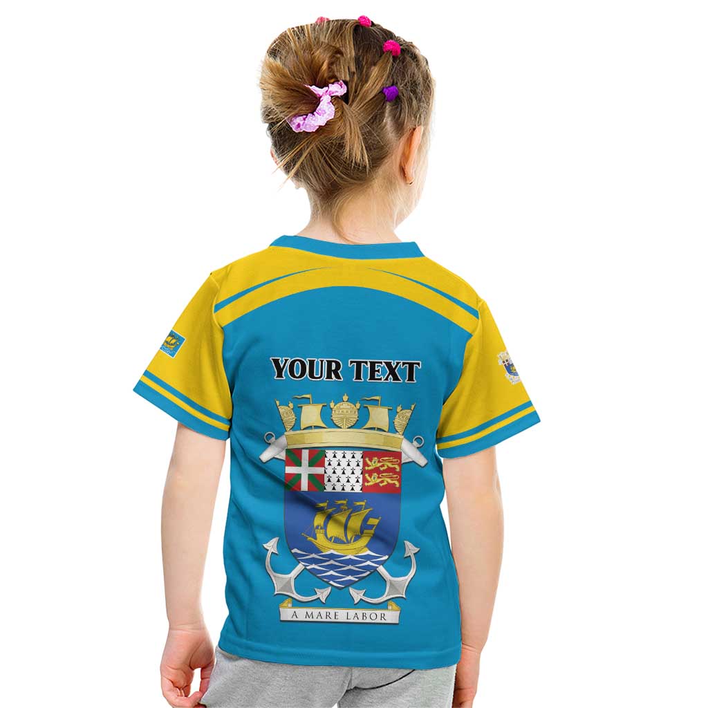 Personalized Saint Pierre and Miquelon Kid T Shirt A Mare Labor - Wonder Print Shop