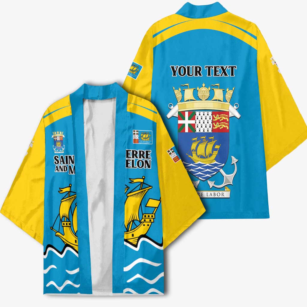 Personalized Saint Pierre and Miquelon Kimono A Mare Labor - Wonder Print Shop