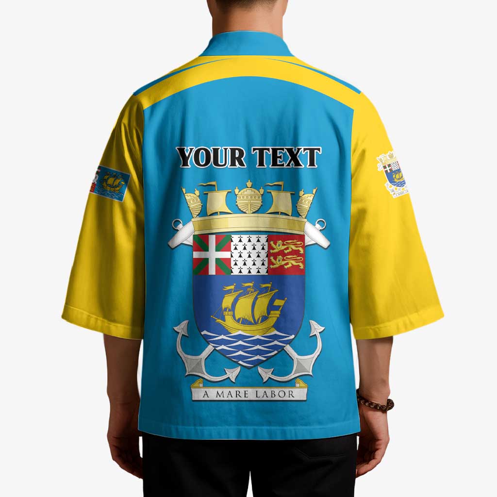 Personalized Saint Pierre and Miquelon Kimono A Mare Labor - Wonder Print Shop