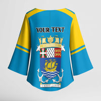 Personalized Saint Pierre and Miquelon Kimono Sleeve Blouse A Mare Labor - Wonder Print Shop