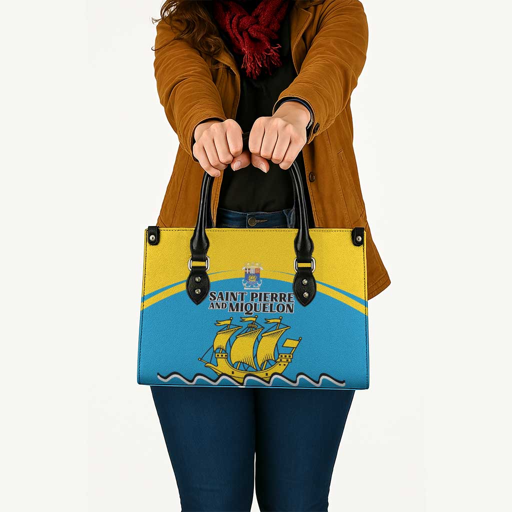 Saint Pierre and Miquelon Leather Bag A Mare Labor - Wonder Print Shop