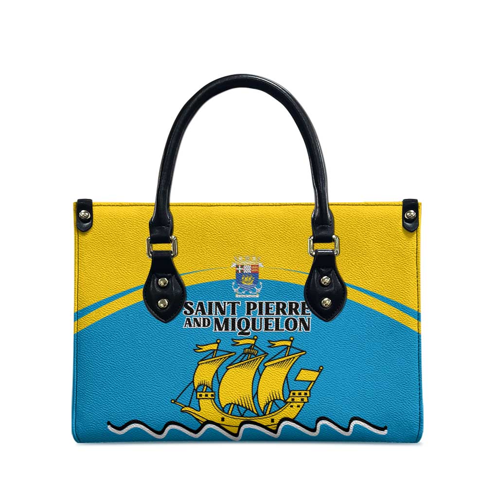 Saint Pierre and Miquelon Leather Bag A Mare Labor - Wonder Print Shop