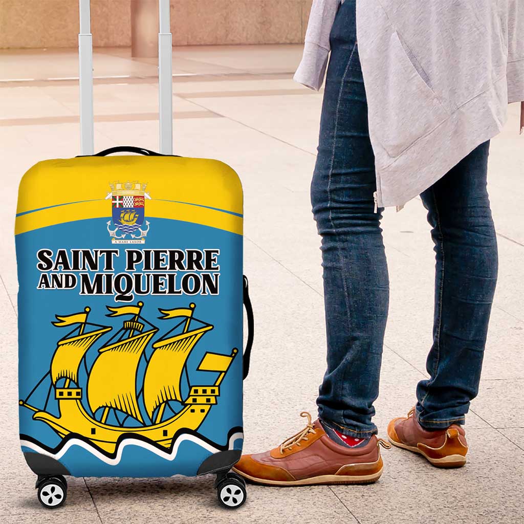 Saint Pierre and Miquelon Luggage Cover A Mare Labor - Wonder Print Shop