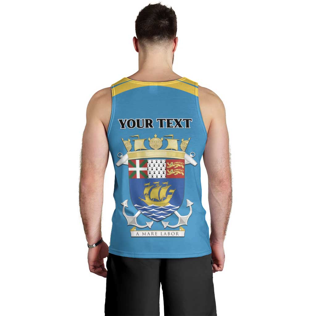 Personalized Saint Pierre and Miquelon Men Tank Top A Mare Labor - Wonder Print Shop