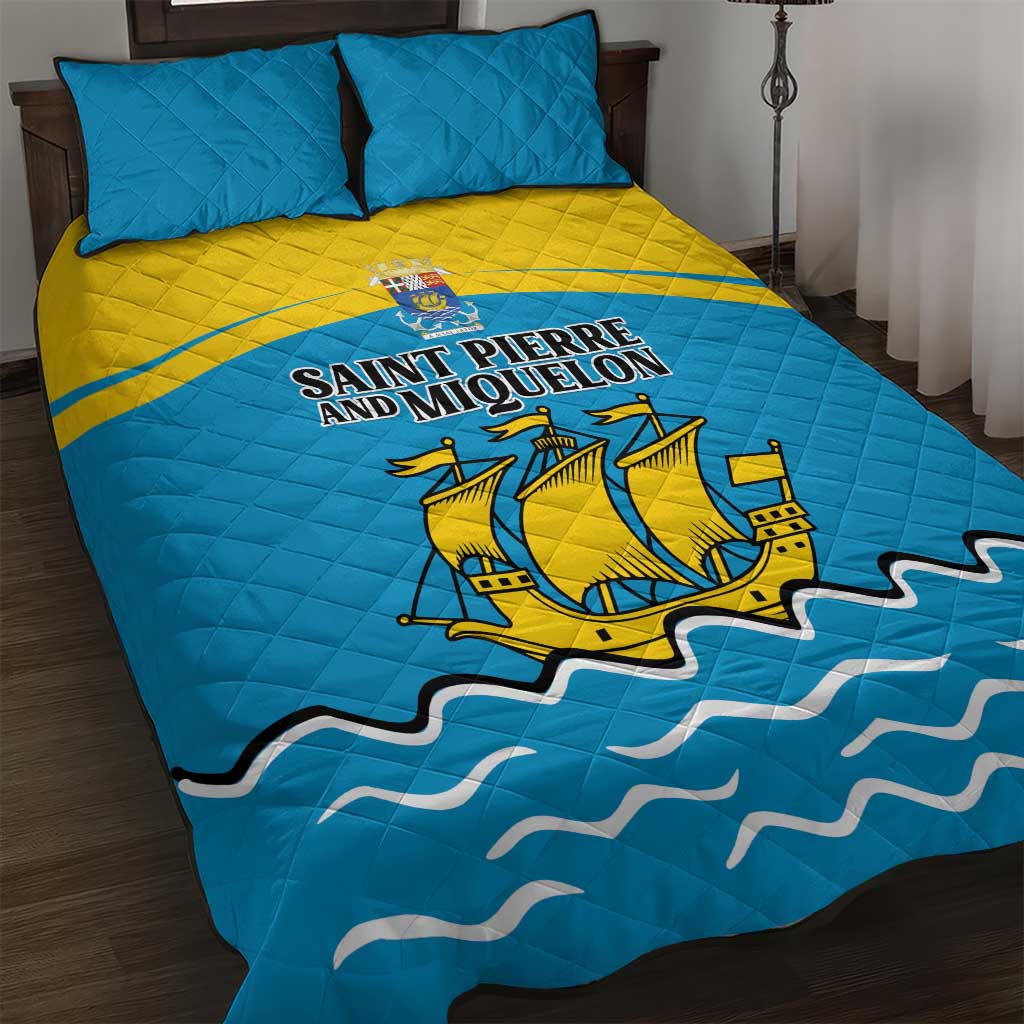 Saint Pierre and Miquelon Quilt Bed Set A Mare Labor - Wonder Print Shop