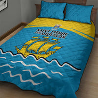 Saint Pierre and Miquelon Quilt Bed Set A Mare Labor - Wonder Print Shop